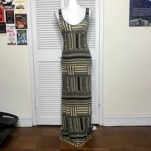 Vintage Alphabet Print Maxi Dress by Cherish